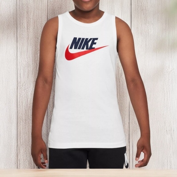 Nike Kids White Tank l SIZE L - Picture 1 of 4